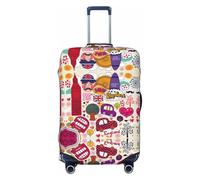 School Newspaper in English Print Suitcase Cover Travel Luggage Cover Protector Suitcase Washable Baggage Covers Anti-Scratch