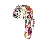 school newspaper in English Printed Lightweight Cycling Bandana, Quick Dry Helmet Liner Hat, for Outdoor Hiking Climbing