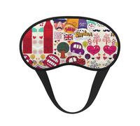 School Newspaper in English Sleep Masks Silky Eye Cover Soft Satin Blindfold Elastic Strap Night Eye Shade for Women Men