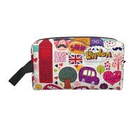 School Newspaper in English Storage Bag Toiletry Bag Cosmetic Bag Stationery Bag Travel Bag Daily Storage Bag