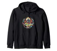 School Nurse Caring Support Compassion Design Zip Hoodie