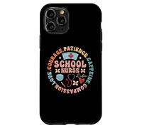 School Nurse Life Circle Art with Caffeine & Courage Case for iPhone 11 Pro