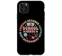 School Nurse Life Circle Art with Caffeine & Courage Case for iPhone 11 Pro Max