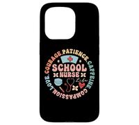 School Nurse Life Circle Art with Caffeine & Courage Case for iPhone 15 Pro