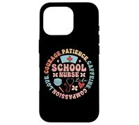 School Nurse Life Circle Art with Caffeine & Courage Case for iPhone 16 Pro