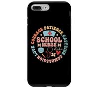 School Nurse Life Circle Art with Caffeine & Courage Case for iPhone 7 Plus/8 Plus