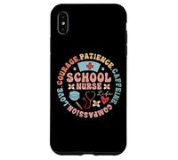 School Nurse Life Circle Art with Caffeine & Courage Case for iPhone XS Max