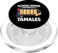 School Nurse Powered By Tamales PopSockets PopGrip for MagSafe