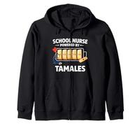 School Nurse Powered By Tamales Zip Hoodie