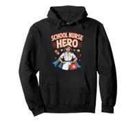 School Nurse Superhero Saving Students One Day Time Hero Pullover Hoodie