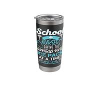 School Nurses Saving The World One Ice Pack At A Time Stainless Steel Insulated Tumbler