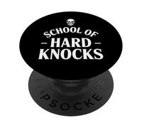 School of Hard Knocks Skull Design for Gen X Rebels PopSockets Adhesive PopGrip