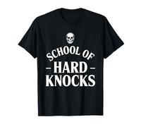 School of Hard Knocks Skull Design for Gen X Rebels T-Shirt
