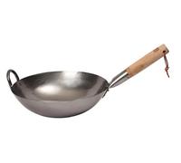 School of Wok 30cm Round Bottom Uncoated Carbon Steel Craft Wok