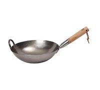 School of Wok by Dexam 30cm Round Bottom Uncoated Carbon Steel Craft Wok