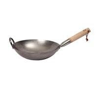 School of Wok by Dexam 30cm Uncoated Carbon Steel Craft Wok