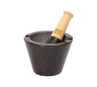 School of Wok by Dexam Granite Pestle and Mortar Black