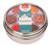 Dexam School of Wok Stainless Steel Dabba for Asian Spices - 7 Spice Pots & Spoon