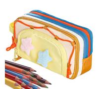 School Pencil Case | Five Point Star Stationery Bag | Must Haves Large Capacity Organization Aesthetic Pen Pouch for Craft Art Drawing Travel School Classroom Students Girls