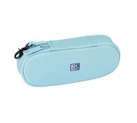 School Pencil Case Oxford B-Hook Blue - with Hook, Attachment Eraser for Notebook, Compact, Polyester (21x4,8x8 cm)