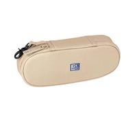 School Pencil Case Oxford B-Hook Sand - with Hook, Attachment Eraser for Notebook, Compact, Polyester (21x4,8x8 cm)