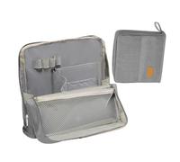 School Pencil Case - Pencil Case Organiser - Pen Bag with Large Capacity | Lightweight Multi Compartment Waterproof Pen & Cosmetic Bag | Storage Organiser for College, Office, Art Supplies, Light Gray