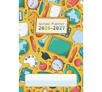 School Planner 2026-2027: Compact 6x9 | Dysgraphia, Dyspraxia, Dyslexia Learning Disabilities | 4 Color-Coded Lines Method (Earth Grass Sky Fire) | 1 ... Aid | Elementary & Middle School Student