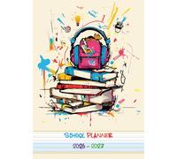 School Planner 2026-2027: Compact 6x9 | Dysgraphia, Dyspraxia, Dyslexia Learning Disabilities | 4 Color-Coded Lines Method (Earth Grass Sky Fire) | 1 ... Aid | Elementary & Middle School Student
