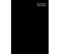 School Planner A5: " Black Cover " Daily Weekly And Monthly - Horizontal Layout - Student & Teacher Homeschool - Elementary, Middle School, High ... - Small Size 5.8 x 8.3 Non Spiral Bound.
