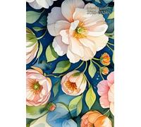 School Planner A5: " Floral Cover " Daily Weekly And Monthly - Horizontal Layout - Student & Teacher Homeschool - Elementary, Middle School, High ... - Small Size 5.8 x 8.3 Non Spiral Bound.