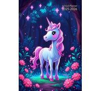 School Planner Student A5: " Cute Unicorn Cover " Weekly And Monthly Horizontal Layout - Small Size 5.8 x 8.3 In - August To July - For Elementary, ... Bound - Gift Ideas For Kids : Boys & Girls.