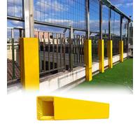 School Playgrounds Pole Protector Padding, Soft Foam Anti-collision Post Crash Pad for Square Column, 4 Sided Wrap Around Pole Padding Outdoor(Yellow,3.5"x3.5"/9x9cm)