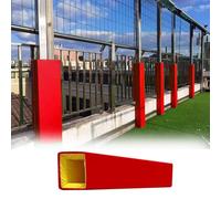 School Playgrounds Pole Protector Padding, Soft Foam Anti-collision Post Crash Pad for Square Column, 4 Sided Wrap Around Pole Padding Outdoor(Red,3.5"x3.5"/9x9cm)