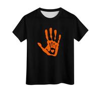 School Polo Shirts for Boys Age 3-4, Boys Short Sleeve School Shirts No Iron - Sign Language I You Sign - ASL Retro Distressed Heart T-Shirt (Black 7-8 Years)