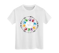 School Polo Shirts for Boys Age 3, Girls Shirts 6-7 - Should by Accepting Inclusive Awareness T-Shirts (White 6-7 Years)