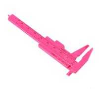 School Project Caliper 0-80mm Red Pink Plastic(Rose Red)