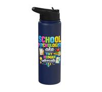 School Psychologist Aka Tiny Human Advocate Funny Psych Stainless Steel Insulated Water Bottle