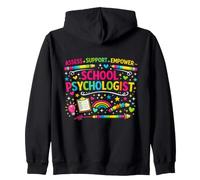 School Psychologist Assess Support Empower Rainbow Zip Hoodie
