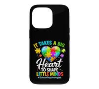 School Psychologist Big Heart Shape Little Minds Case for iPhone 13 Pro