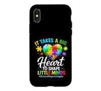 School Psychologist Big Heart Shape Little Minds Case for iPhone X/XS