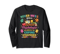 School Psychologist Coping Strategies Funny School Psych Long Sleeve T-Shirt