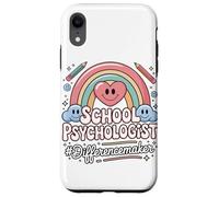 School Psychologist Difference Maker Heart Rainbow Case for iPhone XR