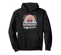 School Psychologist Difference Maker Heart Rainbow Pullover Hoodie