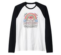 School Psychologist Difference Maker Heart Rainbow Raglan Baseball Tee