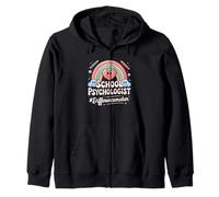 School Psychologist Difference Maker Heart Rainbow Zip Hoodie