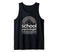 School Psychologist Difference Maker Heart Tank Top