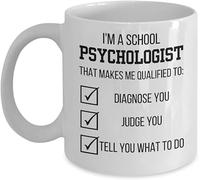 School Psychologist Novelty Coffee Mug - Funny Gift for Psychology Graduates/Major Students/School Psychologists | Retirement11 Oz Novelty Drinking Cup