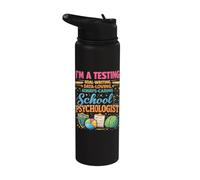 School Psychologist Testing Goal Writing Data Loving Stainless Steel Insulated Water Bottle