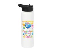 School Psychologist Tough Enough Crazy Enough to Love It Stainless Steel Insulated Water Bottle