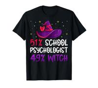 School Psychologist Witch Hat Psychology Counselor Halloween T-Shirt
